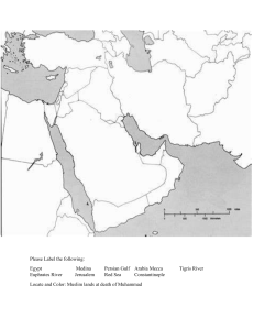 Early Islam Geography Worksheet