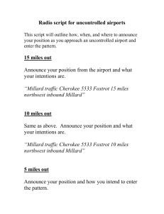 Uncontrolled Airport Radio Script Guide