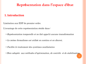 Repr&eacute;sentation d'&eacute;tat et &eacute;quations d'&eacute;tat