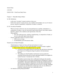 ENGIN 5030 Patent Law Study Guide