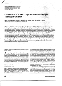 Strength Training Frequency in Children