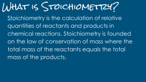 Stoichiometry Lesson Plan & Worksheet