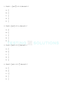 Trigonometry Practice Worksheet