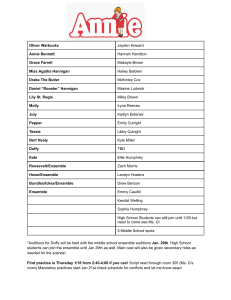 Annie Musical Cast List & Audition Notice