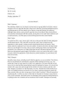 Are Zoos Ethical? A Student Presentation