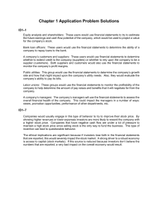 Financial Accounting Ch 1-2 Solutions