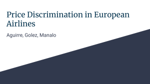Price Discrimination in European Airlines Analysis