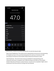 Hearing Test Environment Suitability Guide