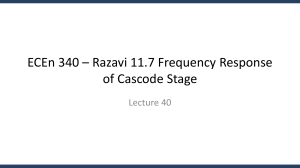 Cascode Stage Frequency Response Analysis - ECEn 340 Lecture