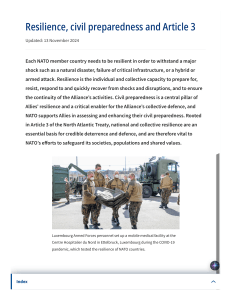 NATO Resilience and Civil Preparedness Guide