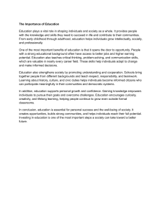 Importance of Education: Benefits for Individuals & Society