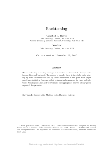 Backtesting Sharpe Ratio Haircuts