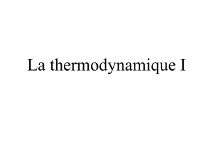 Cours de Thermodynamique I