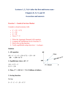 Macroeconomics Exercises & Solutions