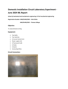 Domestic Wiring Lab Report