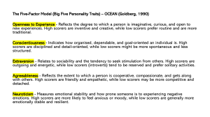 The Big Five Personality Traits (OCEAN) Guide