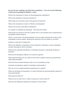 Pharmacology Module 1 Exam Study Guide: Seizures, ANS, and Drug Mechanisms
