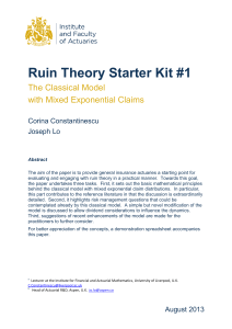 Ruin Theory Starter Kit: Mixed Exponential Claims Model