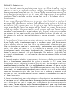 Bioluminescence Reading Exercise