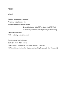 RS 2204 Intro to Abrahamic Religions