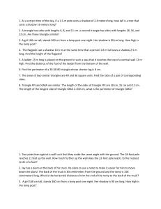 Math Worksheet on Similar Triangles