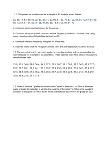 Statistics Problem Set: Data Analysis