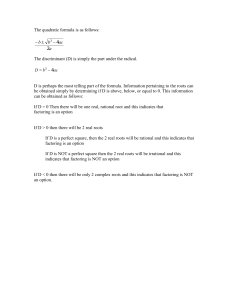 Quadratic Formula and Discriminant Explained