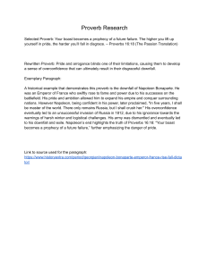 Analysis of Pride Goes Before a Fall Proverb