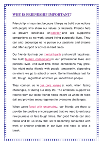 The Importance of Friendship for Mental Health