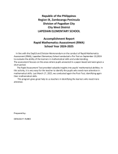 Lapedian RMA Accomplishment Report 2024-2025