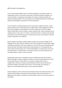 Benefits of Reading Books Essay