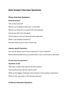 Data Analyst Interview Questions Guide