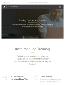 Esri Training & Certification Options