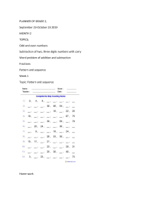 Grade 2 Math Planner (Sept-Oct)