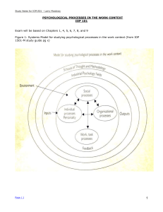 IOP1501: Psychology in Work Context
