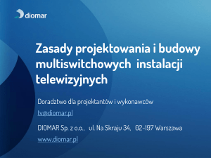 Projektowanie Instalacji Multiswitch RTV-SAT