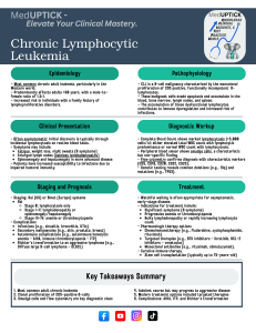 Chronic Lymphocytic Leukemia Overview