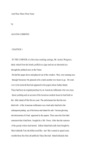 And Then There Were None by Agatha Christie