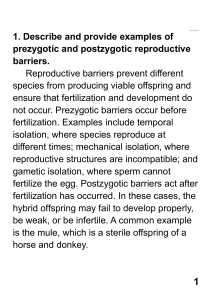 Biology Study Guide: Reproduction to Ecology