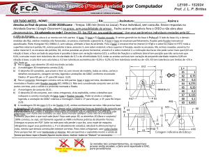 Prova de Desenho T&eacute;cnico CAD LE100