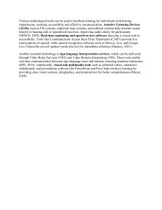 Assistive Tech for Hearing Impairments