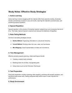Effective Study Strategies: Active Learning & Time Management Guide