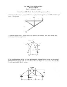 CIV100F Mechanics Assignment 6 Truss Analysis