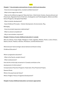 Early Childhood Education Study Guide