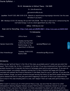 PS 10: Political Theory Syllabus UCLA