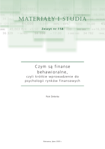 Wprowadzenie do finans&oacute;w behawioralnych i psychologii rynku