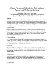 Predictive Optimization in Autonomous Systems