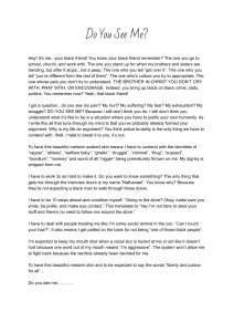 Do You See Me? A Narrative on Black Experience