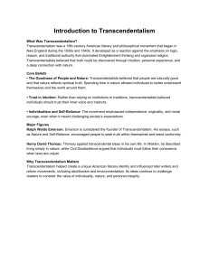 Introduction to Transcendentalism