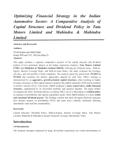 Tata vs M&M: Capital Structure & Dividend Policy